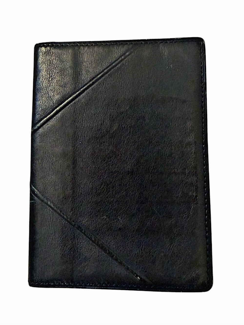 Authentic Gianni Versace Navy Calf Leather Passport Holder